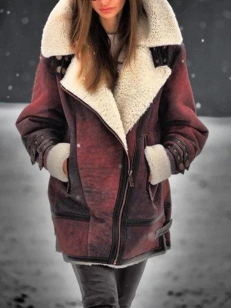 4 Colors S-4XL Plus Size Women's New Fashion Winter and Autumn Collar Thickened Fur Integrated Coats Outerwear Top Quality Jackets Women Winter Apparel Supplies