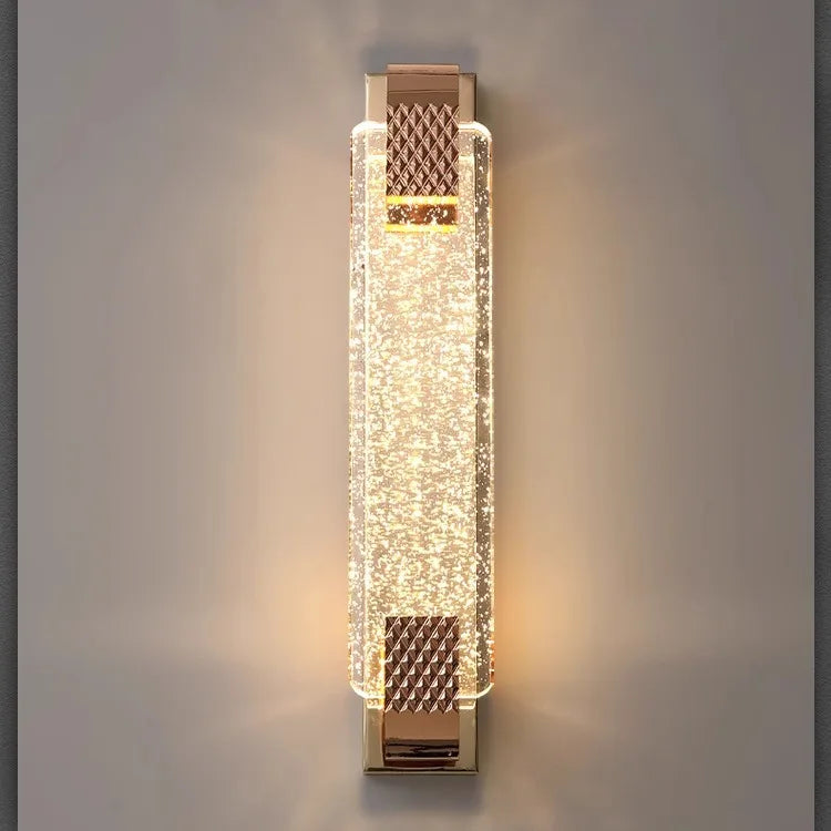 Villa Home Luxury Bubble Crystal Gold Wall Lamp Luxury Living Room Decoration Background Wall Fitting Bedroom Bedside Staircase Corridor Lamp LED Lights