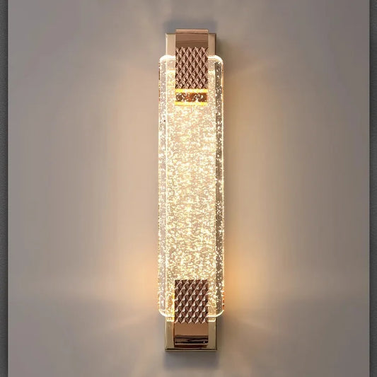Villa Home Luxury Bubble Crystal Gold Wall Lamp Luxury Living Room Decoration Background Wall Fitting Bedroom Bedside Staircase Corridor Lamp LED Lights