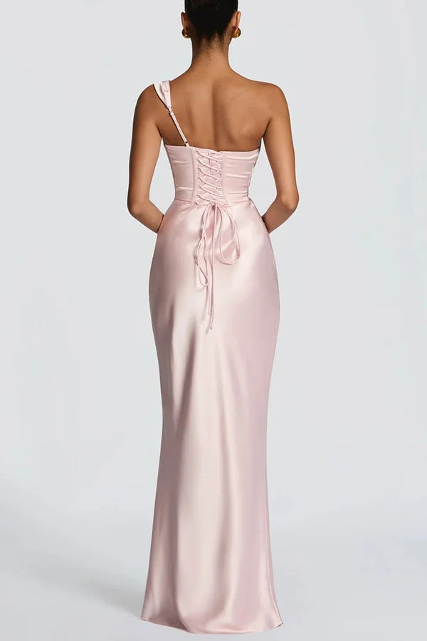 Women's Sexy Top Quality Spring Autumn  Summer New Luxury Banquet Evening Party Dress Strapless Fishbone Pleated Hip Hugging Women's Maxi Long Sexy Gown