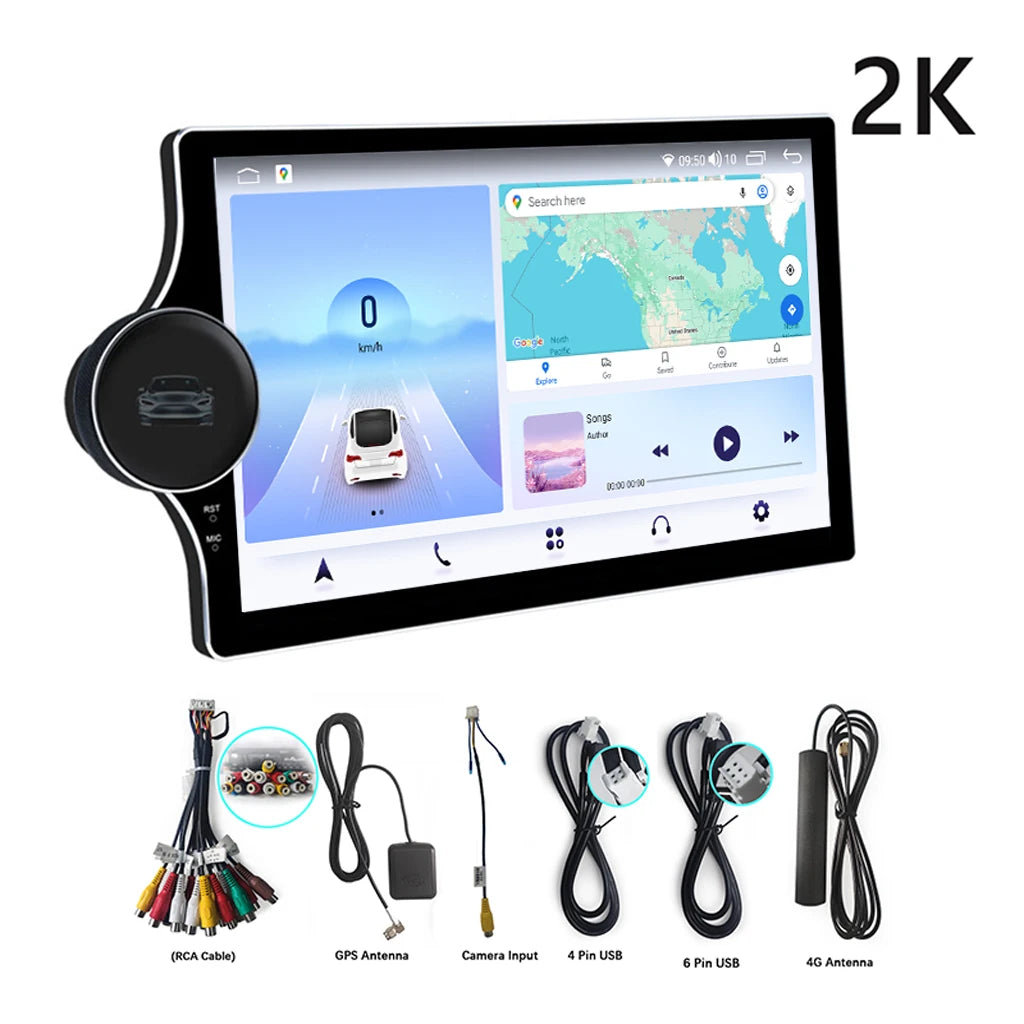 NEW Arrivals  10 Inch Single Knob UIS8581A Android Car GPS Stereo Android 12 UIS8581A Octa Core QLED 4G LTE GPS Navigator  Wireless CarPlay