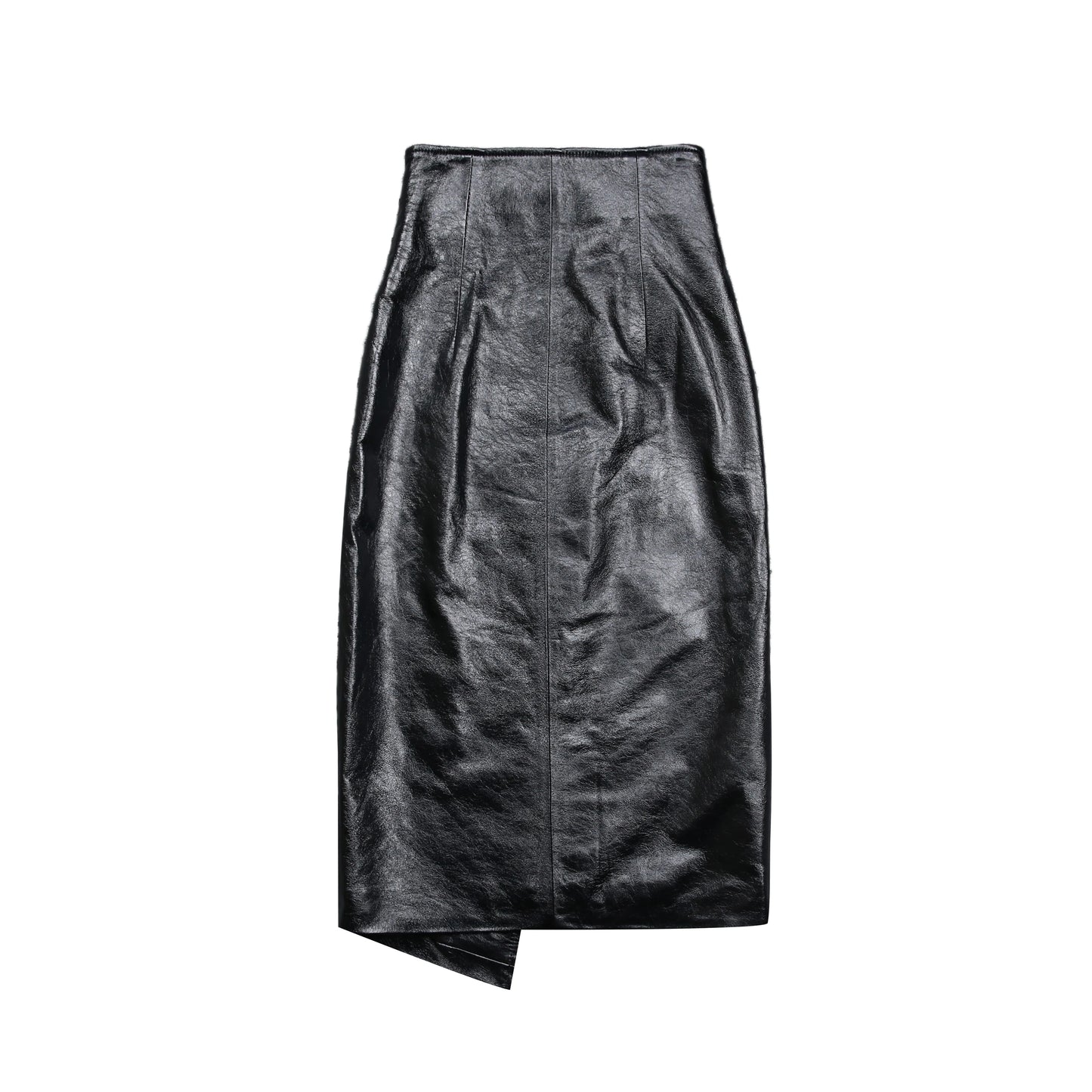 Black/Burgundy Color High Quality Customized Size Color, New Design 100% Natural Sheepskin Leather Wrap Skirt Asymmetry Genuine Leather Long Skirt Office Lady Business Dinner Evening Party Clubwear Ladies Luxury Apparel Acces