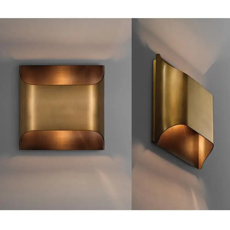 NEW Home Living Room D20cm Luxury Retro All Copper Bronze Wall Lamp Corridor Classic Wall Fitting Living Bedroom Bedside Background Bracket LED Light