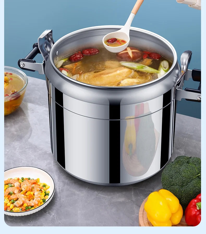Commercial Pressure 3L Cooker Aluminum Alloy Casserole Fast-Cook Industrial Bottom Polished Kitchenware Accessories Home Cooking Tools