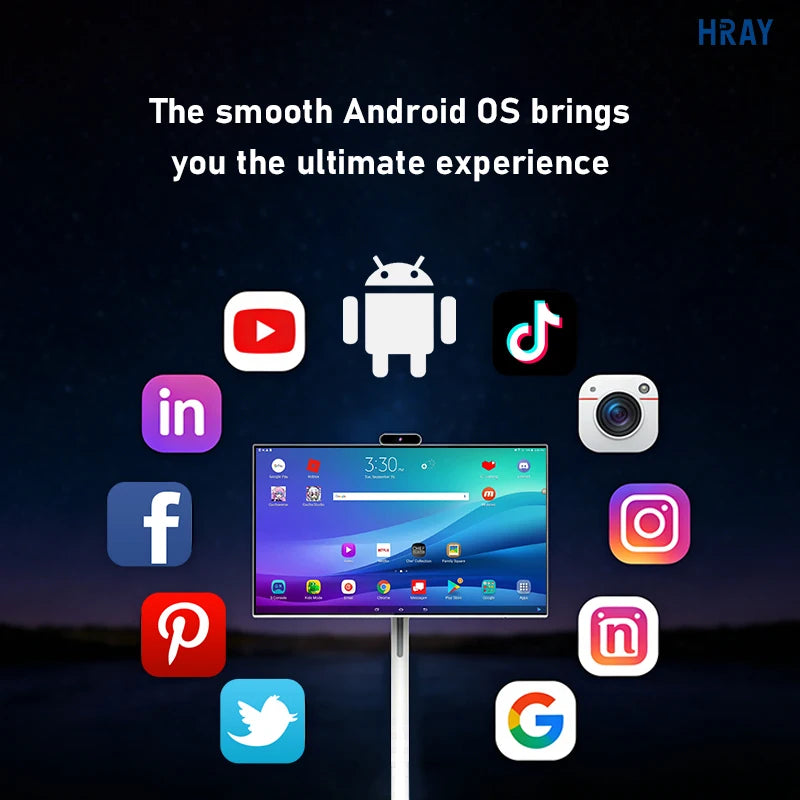TikTok Most Popular HRAY 27* Inch VA Touch Screen Display USB Connection for Yoga Studio and Personal Training Live Streaming YouTube Videos