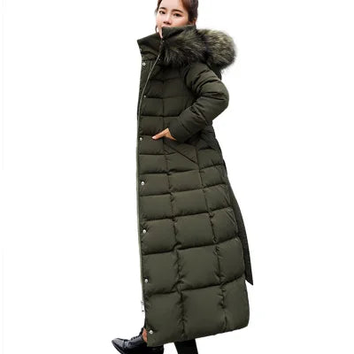 BEST PRICE 8 Colors S-3XL Women Winter Fashion Slim Winter Hooded Parkas Jacket Padded Warm Thicken Ladies Long Coats Parka Snow Outerwear Long Jackets Ladies Winter Apparel Supplies
