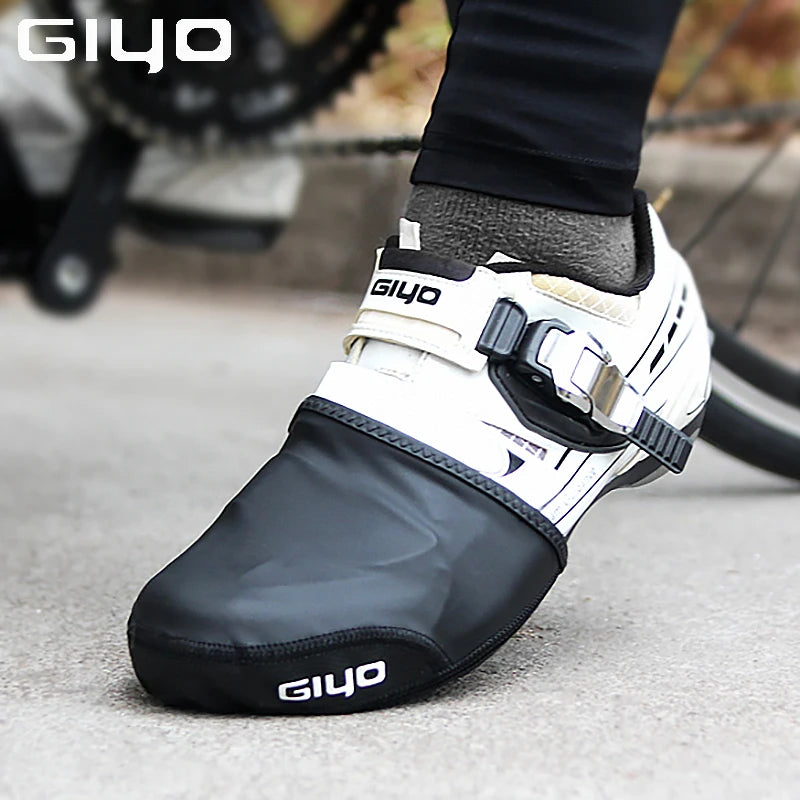 Waterproof Shoe Covers Reusable Anti-slip Warm Reflective Protector Half-toe Shoe Cover Winter Cycling MTB Bike Equipment