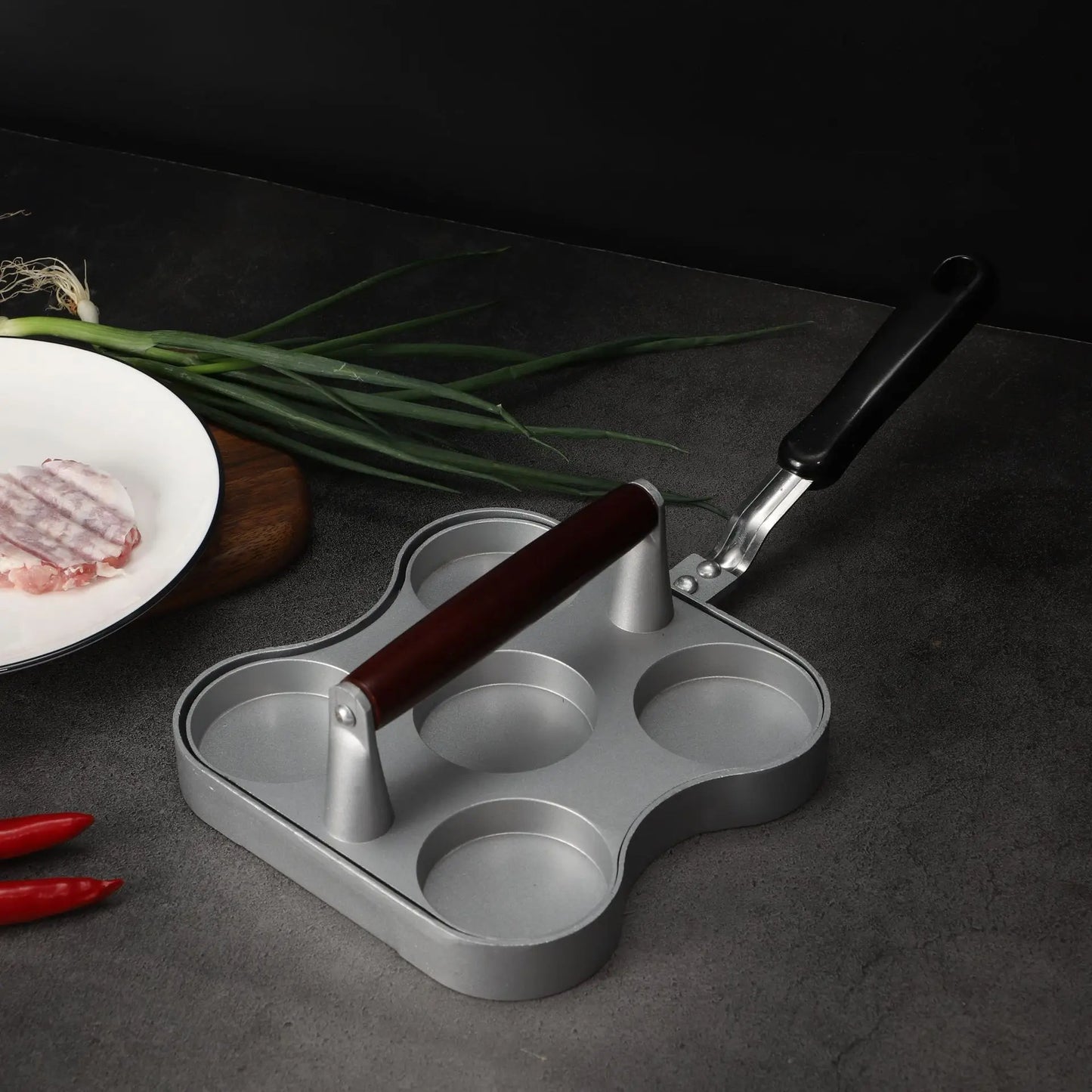 NEW Aluminum Hamburger Press Non-Stick Burger Maker Patty Maker Mold Beef Tenderizing  for BBQ Camping Grill Picnic Kitchenware Accessories Cooking Tools