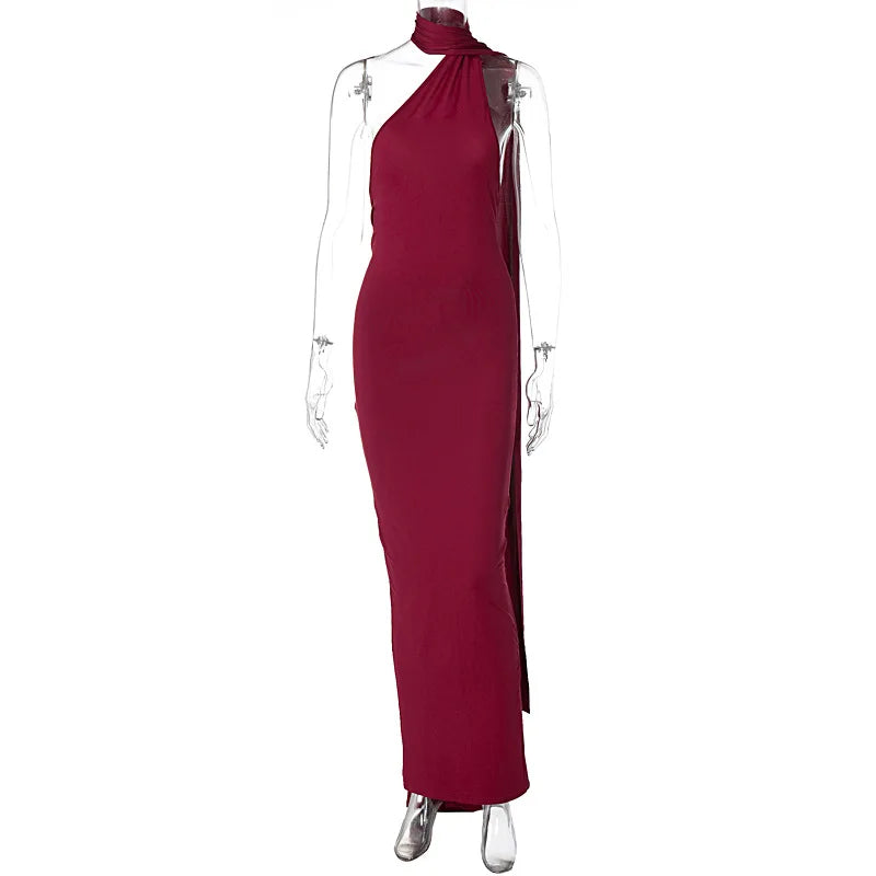 8 Colors Luxurious Women's Backless Solid Color Sleeveless Bodycon Lady Elegant Sexy Maxi Long Evening Party Night Clubwear Prom Ladies Sexy Apparel Supplies