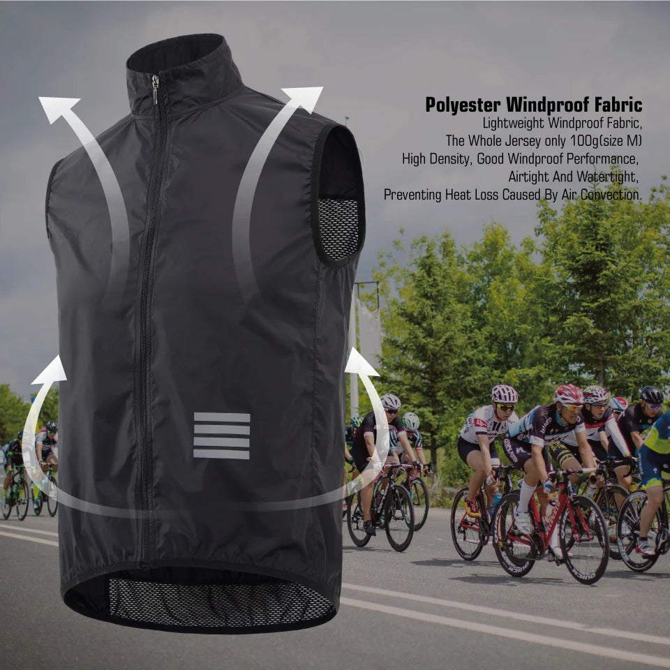 Cycling Vest Wind Navy Blue Men 2023 Sleeveless Bicycle Gilet Black Lightweight Outdoor Windproof MTB Sports Wind Vest