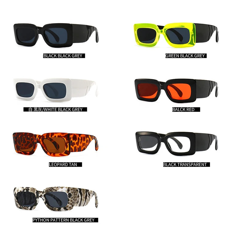 Fashion Vintage Square Sunglasses Women Men Luxury Brand Designer Popular Travel Snake Pattern Sun Glasses Female Shades UV400 Women Eyewear Supplies