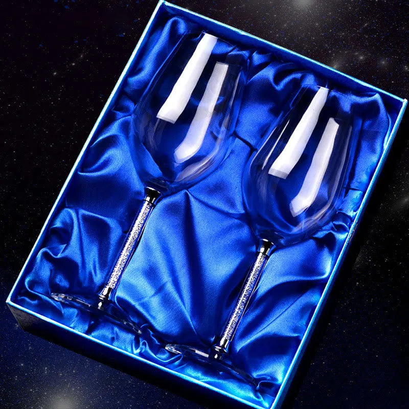2 PCS Set Luxury Wine Glasses Crystal Champagne Flute Hand Blown Lead-Free 230/360/470/600ML Glass Cup Good Gifts for Wedding Anniversary Christmas Wine Home Restaurants Hotels Barware Accessories