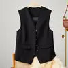 12 Colors S-3XL Plus Size Women's Spring and Autumn Suit Vest Waistcoat Cardigans Office Lady Sleeveless V-Neck Casual Loose Suit Vest Ladies Clothing Accessories