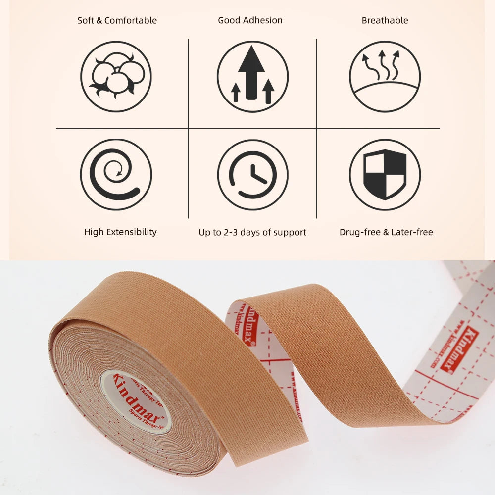 Kindmax Kinesiology Tape for Face V Line and Neck Eyes Area Lifting Wrinkle Remover Tape Skin Color 2 Rolls Dropship