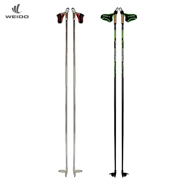 HOT SALE 100% Carbon Fiber Cross Country Professional Ski Racing Poles Alpine Pole Winter Snow Sports Flashing Roller Jump Hiking Equipment Winter Sport Accessories