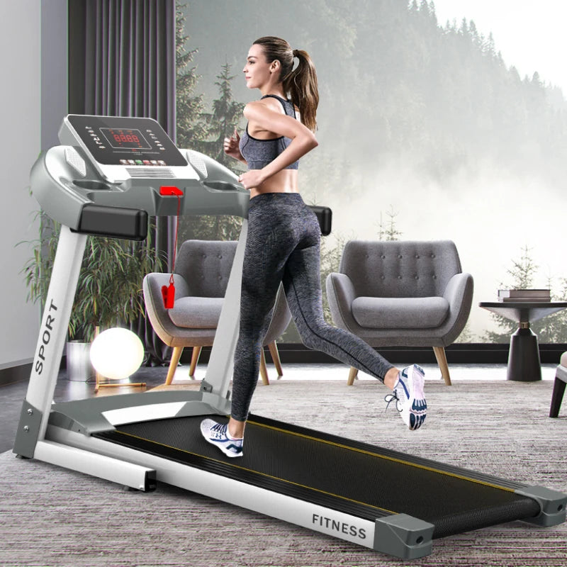 HOT SALE F380 Professional Portable Foldable Home Gym Indoor Electric Treadmill with LED Screen Manual Incline & Multi-Function Fitness Equipment Sports Supplies