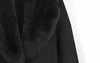 BEST PRICE 100% Cashmere 10 Colors Luxury Women's Winter Long Trench Jacket Real Natural Fox Fur New Fashion Pink Wool Coat Evening Party Wedding Guest Coats Ladies Luxury Apparel Supplies.