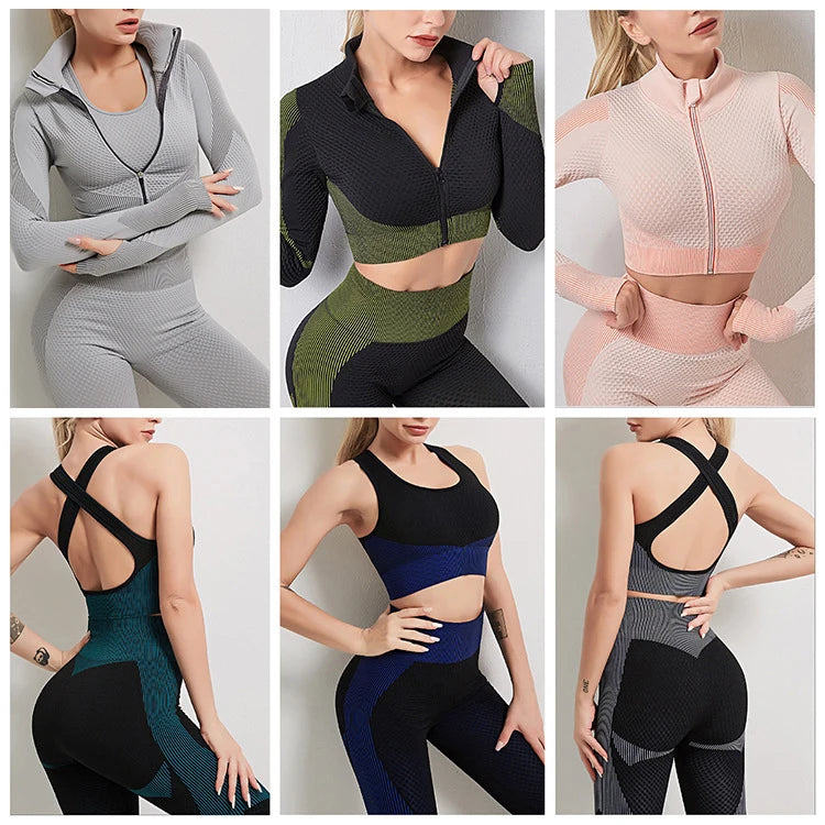 2 PCS Set S-3XL Plus Size New Solid Sleeveless Women's Yoga Suit Tights Pants Tops Workout Running Hiking Gym Fitness Breathable Seamless Casual Sports Apparel Clothing Supplies