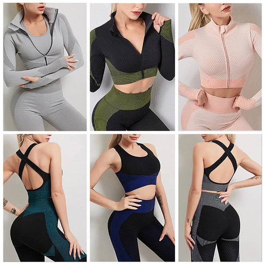 2 PCS Set S-3XL Plus Size New Solid Sleeveless Women's Yoga Suit Tights Pants Tops Workout Running Hiking Gym Fitness Breathable Seamless Casual Sports Apparel Clothing Supplies