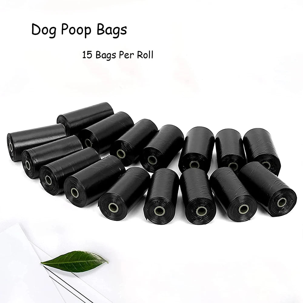 50-100 Unscented Dog Poop Bags with Dispenser and Leash Clip,Poop Bags 15 Doggy Bags Per Roll Outdoor Home Clean Refill Garbage Bag