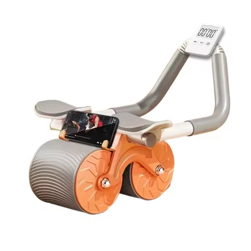 NEW Arrivals for Home Gym Household Fitness Equipment Automatically Rebounding Abdominal Wheel Elbow Support Roller Abdominal Wheel Counting Timer Women Men Workout Accessories Sport Supplies