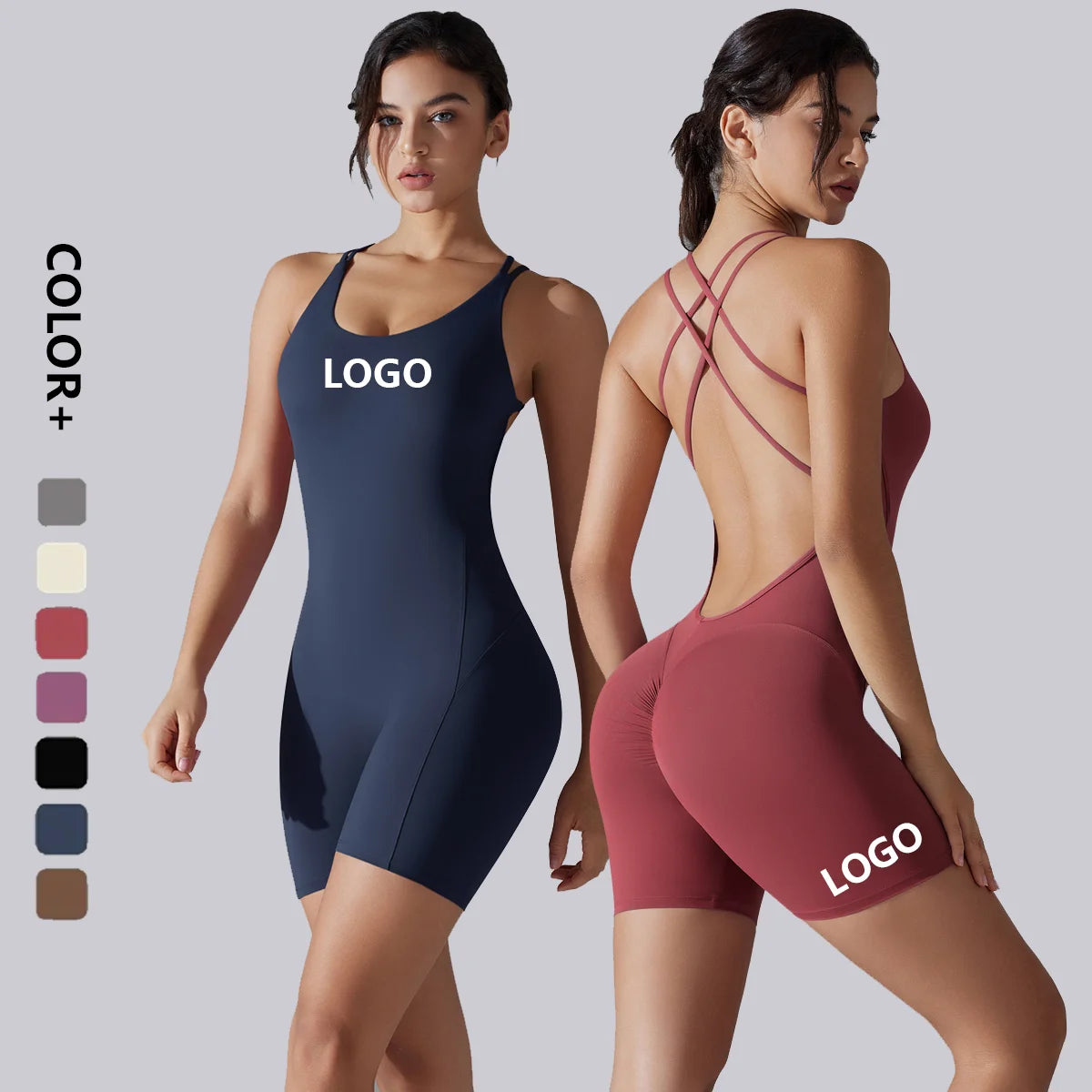 8 Colors S-XL One Piece Bodysuit Women Fast Dry Sexy Peach Butt Lift Yoga Fitness Beauty Back Gym Sports Yoga Jumpsuit Outdoor Running Cycling Sports Apparel Supplies.