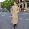 4 Colors M-3XL Plus Size Autumn Winter Women's Comfortable Parkas Coat Thick Warm Woven Block Hooded Jacket Long Parker Coat Casual Outerwear Ladies Winter Clothing Supplies