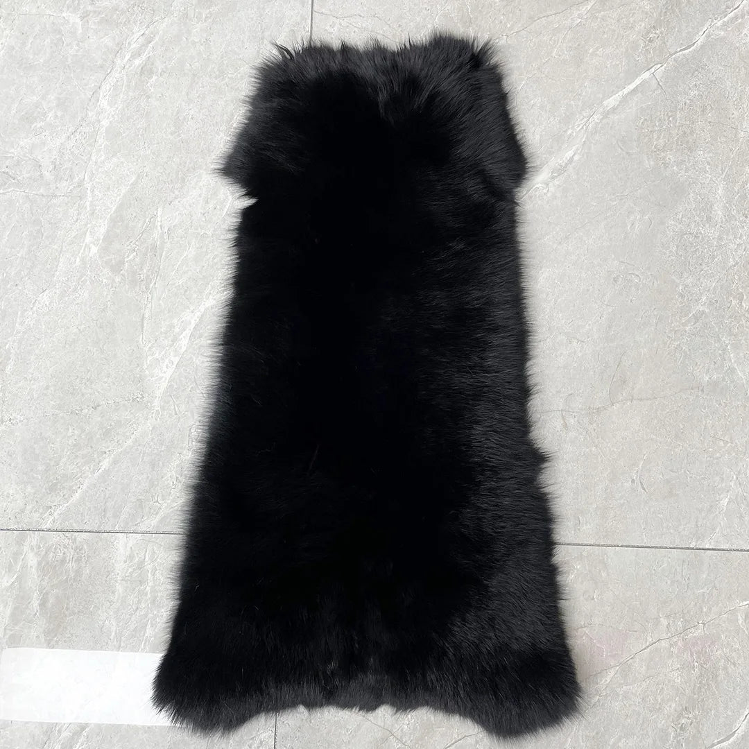 8 Colors Real Fox Fur Scarves Shawls Luxury Fluffy Women Genuine Real Silver Natural Fox Fur Celebrities Red Carpet Wedding Guest Evening Prom Party Business Dinner Apparel Accessories Ladies Luxury Clothing Supplies Products