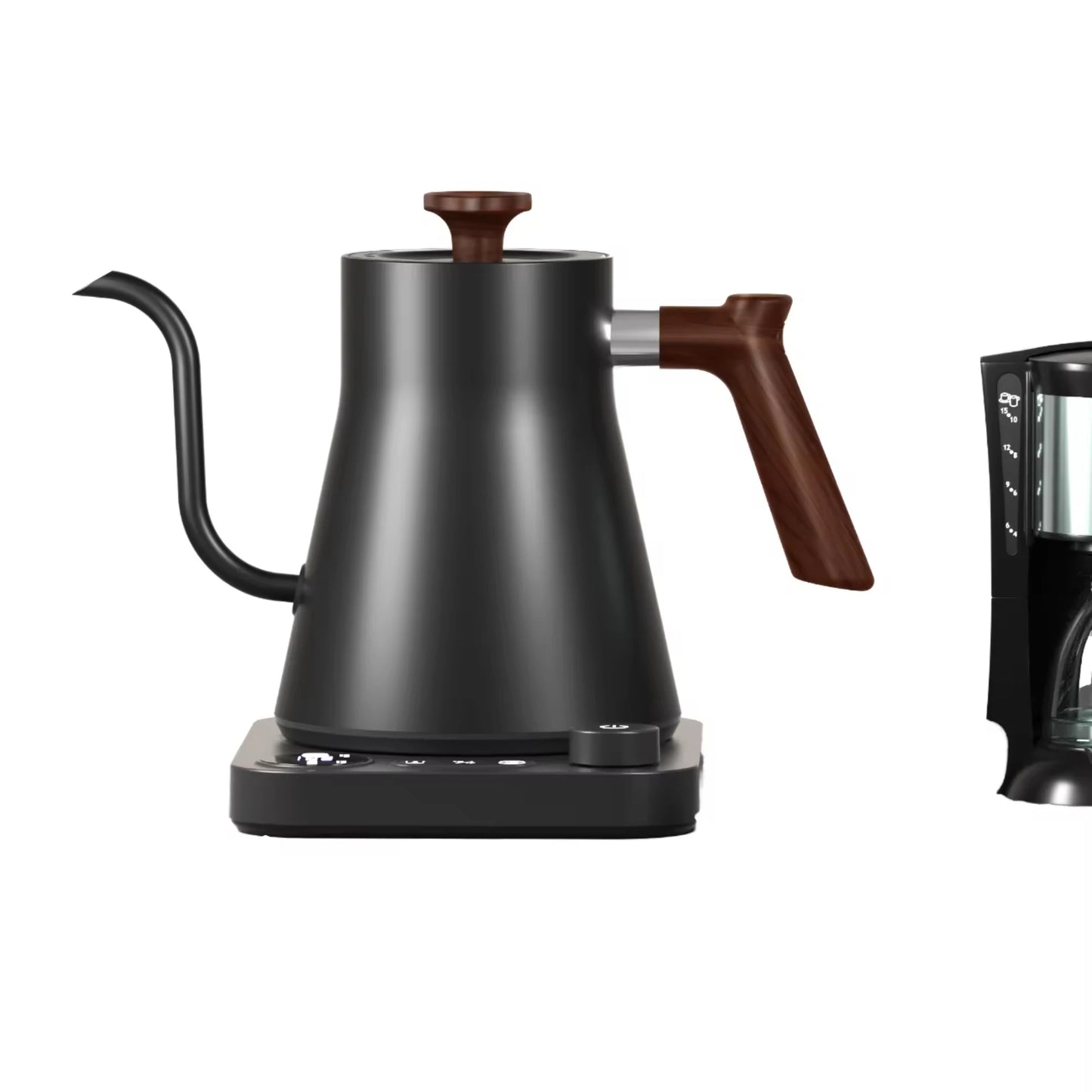 White/Black Color UK/AU/EU/US Plug Cross-Border Gooseneck Electric Kettle Intelligent Constant Temperature Electronic Digital Screen Display Hand Pot New Coffee Tea Brewer Temperature Control Household Drinkware Appliances
