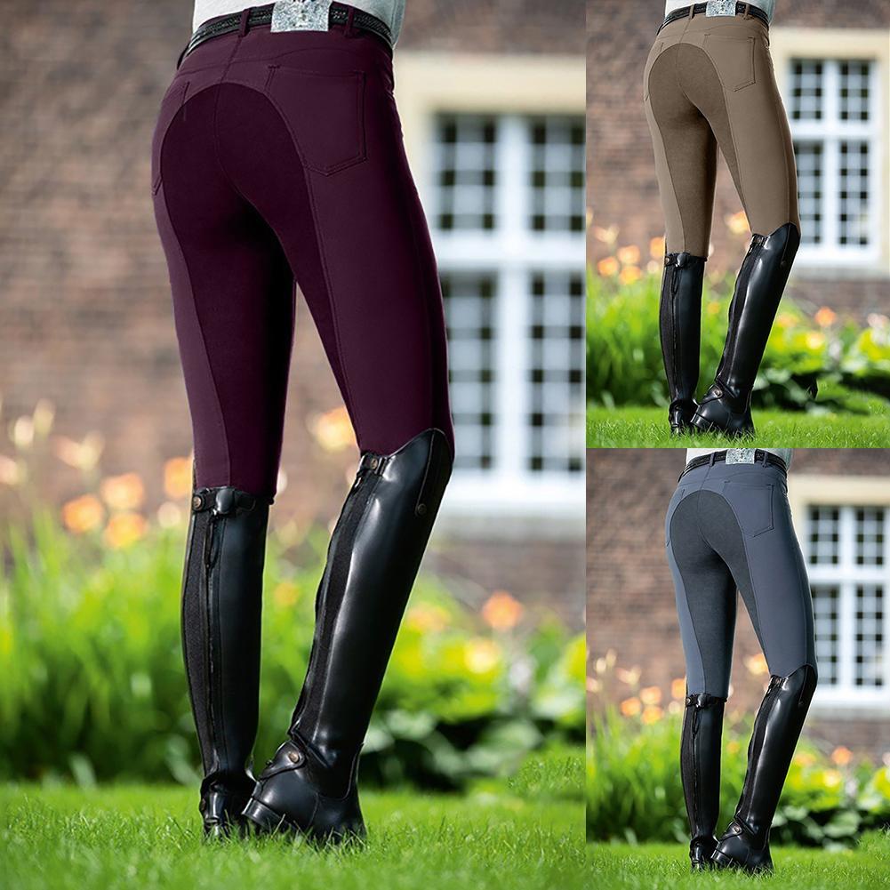 NEW Arrivals S-3XL 5 Colors Fashion Women Equestrian Jodhpurs Pants High Waist Elastic Silicone Anti-Slip Quick Dry Horse Racing Skinny Trousers Horse Riding Camping Running Climbing Pants