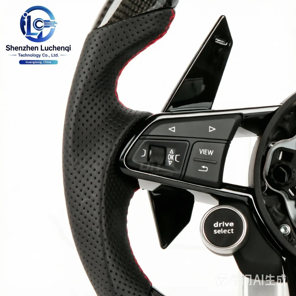 For AUDI Track Performance LED Carbon Fiber Steering Wheel Old to New Style Modified Replacement Wheel for Audi Full Series
