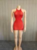 5 Colors Sexy Hot See Through Women's Sexy Ultra-Stretch High-Gloss Body Vest Skirt Evening Party Nightclub Sheer Sleeveless Top Mini Skirt Dress Women Sexy Clothing Supplies
