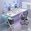 NEW Home Carbon Fiber Textured Gaming Office Desk Minimalist Bedroom Study Writing Table 140cm Office Computer Storage Organizer Home Use