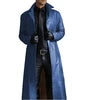 BEST PRICE 4 Colors S-5XL Plus Size Men Top Quality PU Leather Long Coat Slim Fit Trench Outerwear Windproof Single Breasted Turn Down Collar Winter Clothes Christmas Gift for Husband Lover Boyfriend