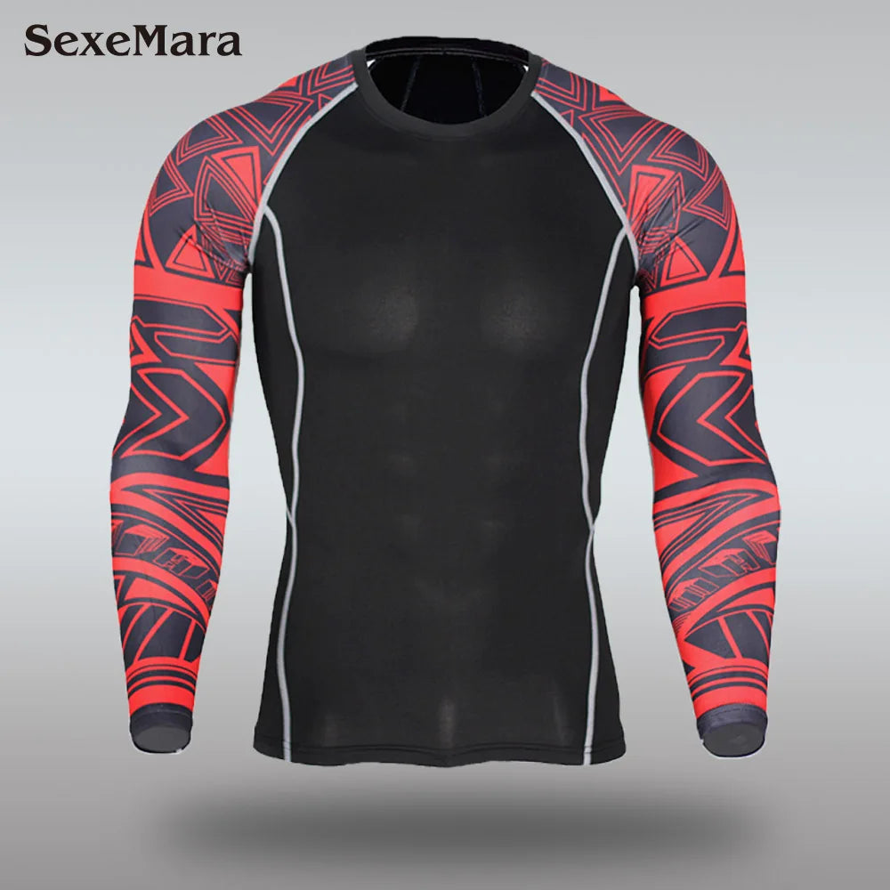 New Men's Thermal Underwear Sets Compression Sport Suit Sweat Quick Drying Thermo Underwear Men Clothing Long Johns Sets