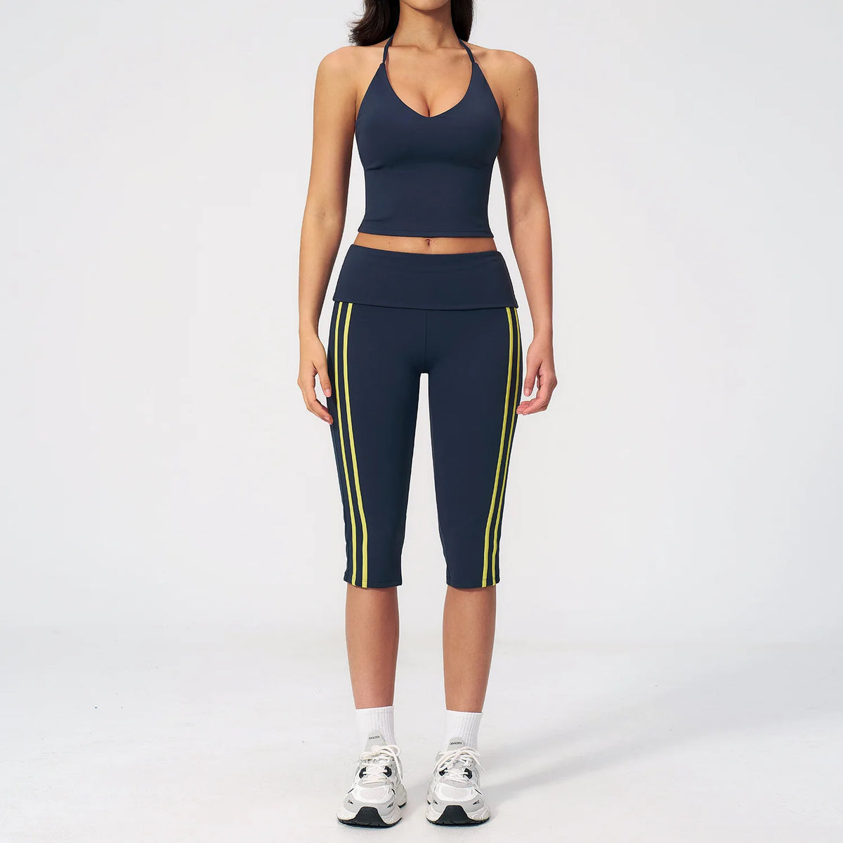 2 PCS Set 4 Colors S-XL  European American New Yoga Clothing Sports Outdoor Set Slim-Fit Beautiful Back Shockproof Breathable Suit Women's Sports Clothing Supplies