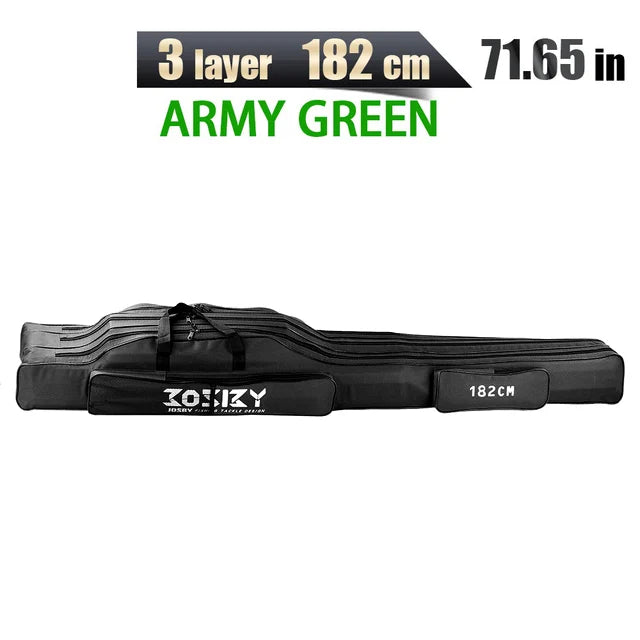 2/3 Layers Top Quality Fishing Rod Bags 60/100/122/150/152/180CM Tackle Collapsible Oxford Cloth Fishing Zipped Case Storage Pouch Holder Organizer For Fishing