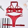 8 Colors Complex Interweaving Women Sexy Intimates Women Underwear Erotic Hollow Out Ladies Sexy Garter Lingerie Set