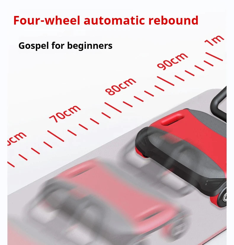 Home Gym Parts 4 Rounds Automatic Rebound Abdominal Wheel God Fitness Home Abdominal Training Equipment Slim Tummy for Home Use Women Men Sports Supplies