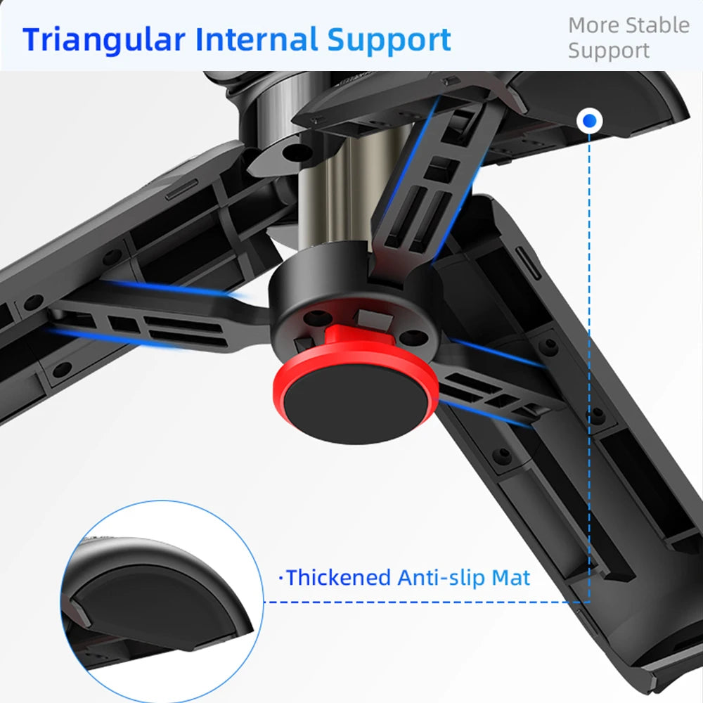 630mm Pocket Foldable Selfie Stick Tripod Aluminum Alloy Wireless Remote Mini Portable Phone Stand Vlog Live Streaming TT21