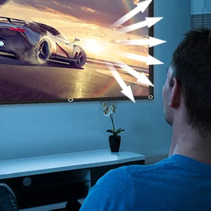 SXZ 120 Inch ALR Black Large Projector Screen 16:9 HD Foldable for Home Theater Cinema Indoor Outdoor Movies Music Screen