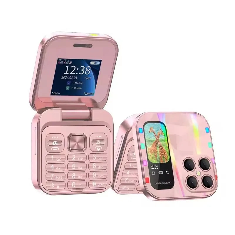 I18 PRO 2G GSM Dual SIM Card Speed Dial Video Player FM Small Foldable Cellphone Mini  I18 Pro Flip Mobile Phone for Kids and Elderly Mobile Phones
