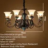 NEW Arrivals Home Villa 6/8 Heads American Retro Luxury 100% Ceramic Chandeliers for Living Room Restaurant Villas Hotel Home Art Decoration Creative Iron Pendant Light