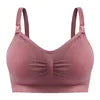 12 Colors S-4XL Plus Size  Non-Underwire Double Seamless Lactation Bra Postpartum Breast Feeding Underwear with Removable Breathable Breast Pad Women's Underwear