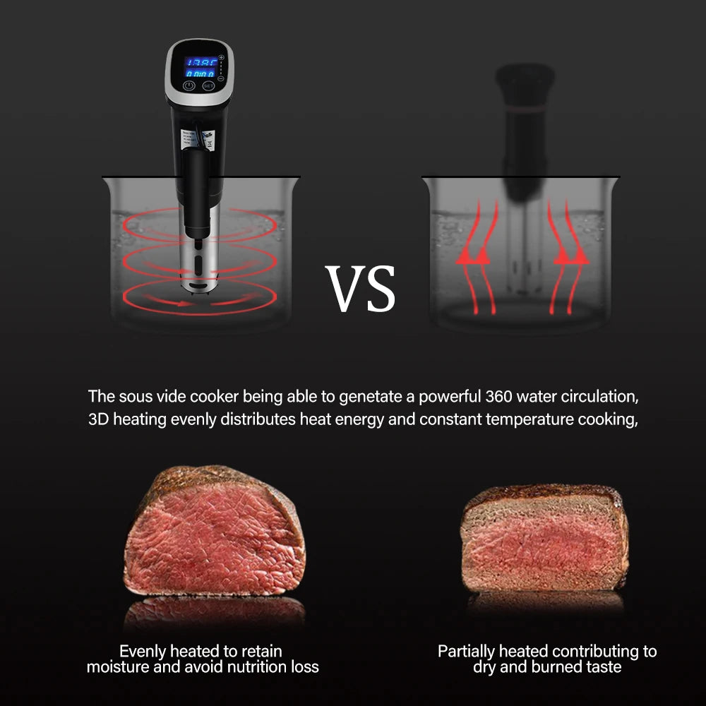 NEW!!!! Super Quality  2.55 Generation IPX7 Waterproof Vacuum Sous Vide Cooker+Gifts  Immersion Circulator Accurate Cooking With LED Digital Display