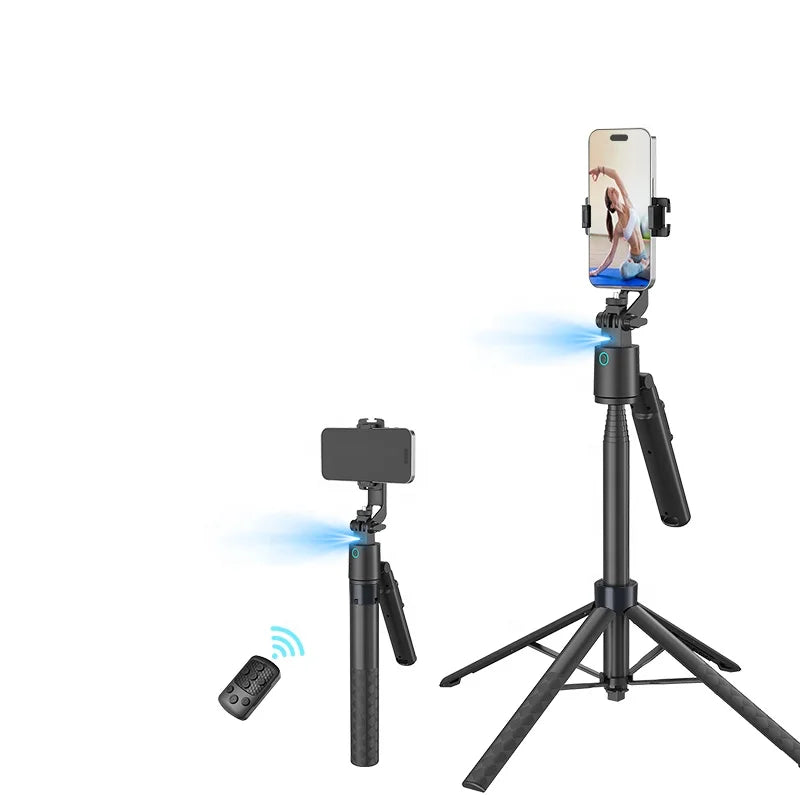 New Set Ai Tracking 360 Degree Roll Axis 180CM AI Face Tracking Professional Gimbal Auto Follow Remote Control Tripod Stand Selfie Stick Gimbal Stabilizer for Vlog TikTok YouTube Video Maker Gimbal