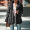 8 Colors S-5XL Plus Size Women's Double-Sided Fleece Jacket Long Sleeve Lapel Collar Thick Plush Warm Coat for Winter Autumn & Spring Casual Outerwear