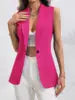 NEW Arrivals 8 Colors Elegant Ladies Midi Career Suit Office Lady Style Vest Button Professional Women's Casual Tops Waistcoat Outer Wear Suit Vest Women Clothing Supplies