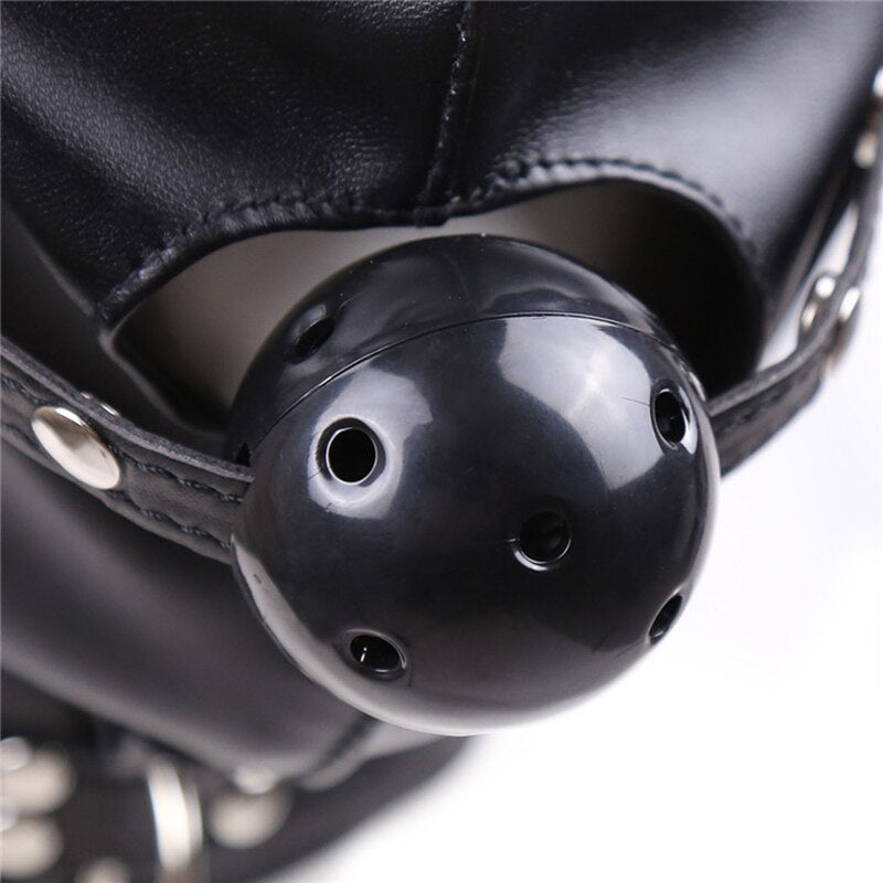 2020 New BDSM Bondage Mask With hollow Mouth Gag SM Totally Enclosed Hood Sex Slave Head Hood Sex Toys For Couples Sex product