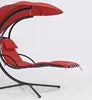 Villa Home Outdoor Swimming Pool Wrought Iron Wine Red/Khaki Color Swing Chair Leisure Rocking Relaxation Chair Bed Courtyard Balcony Moon Hammock Sun Lounge Chair Luxury Furniture Supplies